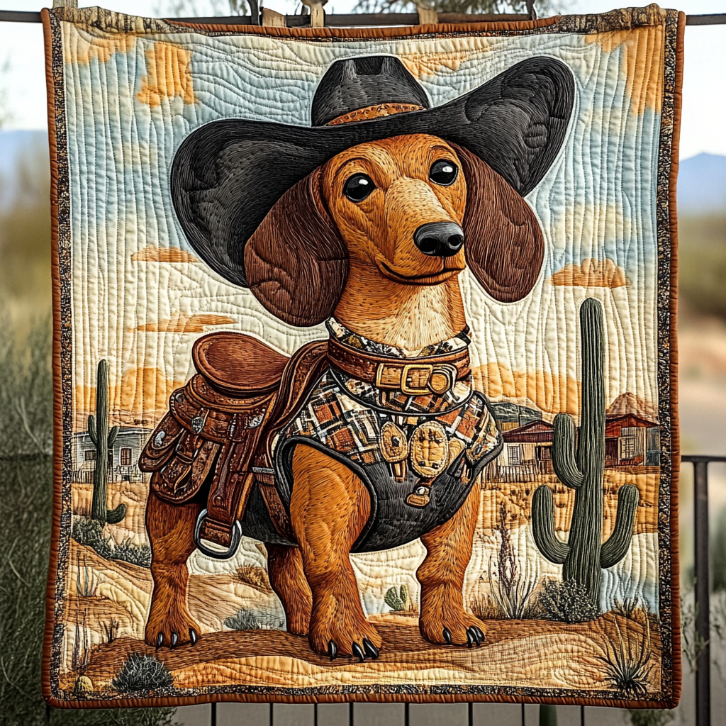 Hound Harmony Quilted Blanket - Throw (55" x 60")