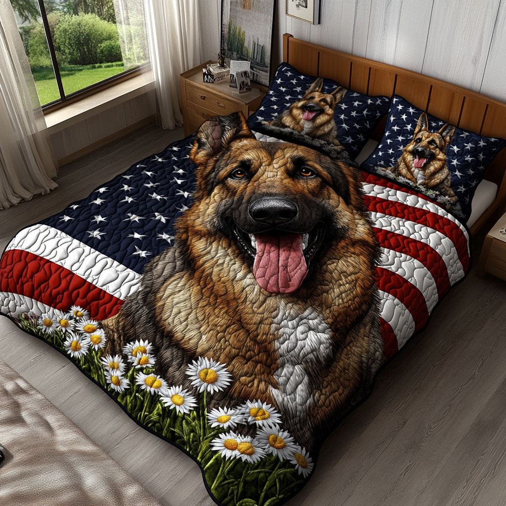Hound of the Stars 3-Piece Quilted Bedding Set - Single (59" x 70")