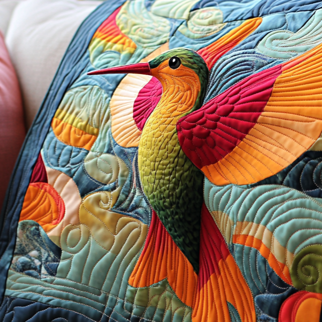 Hummingbird Dynamic Patterns Quilted Blanket - Throw (55" x 60")