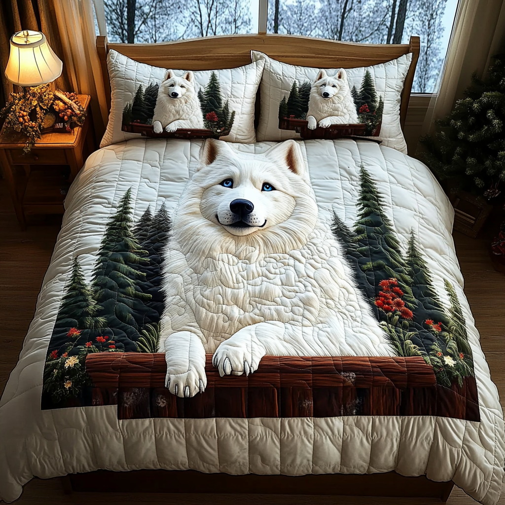 Husky Journey 3-Piece Quilted Bedding Set - Single (59" x 70")