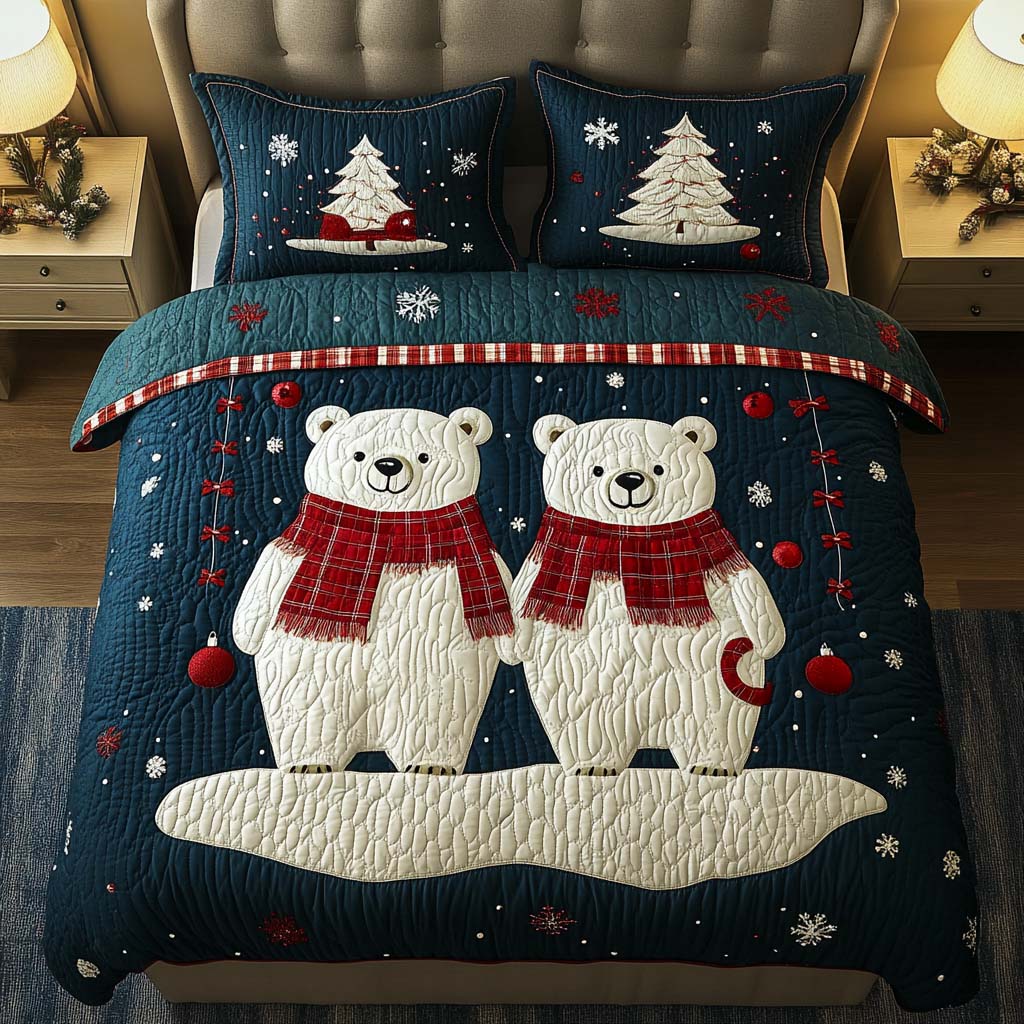 Ice Kingdom 3-Piece Quilted Bedding Set - Single (59" x 70")