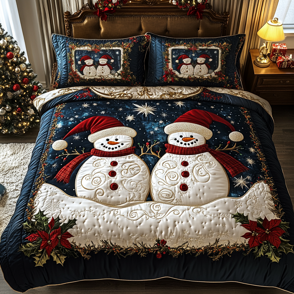 Icy Charm 3-Piece Quilted Bedding Set - Single (59" x 70")