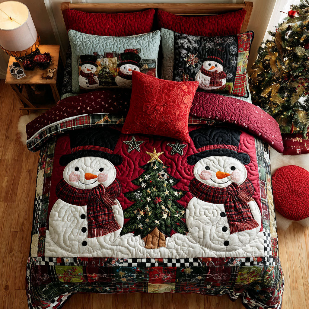 Icy Cheer 3-Piece Quilted Bedding Set - Single (59" x 70")