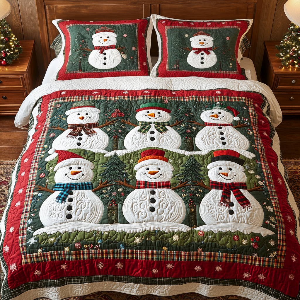 Icy Companions 3-Piece Quilted Bedding Set - Single (59" x 70")