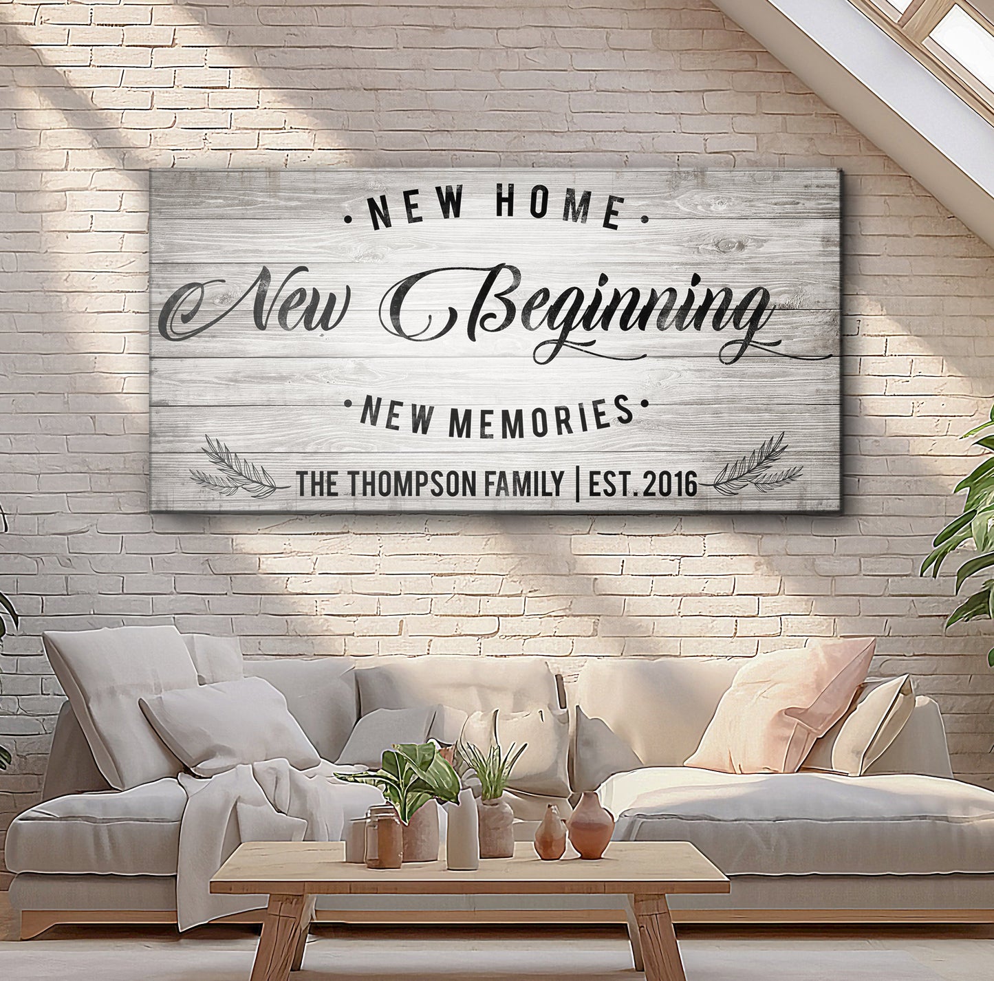 New Home Sign - canvas