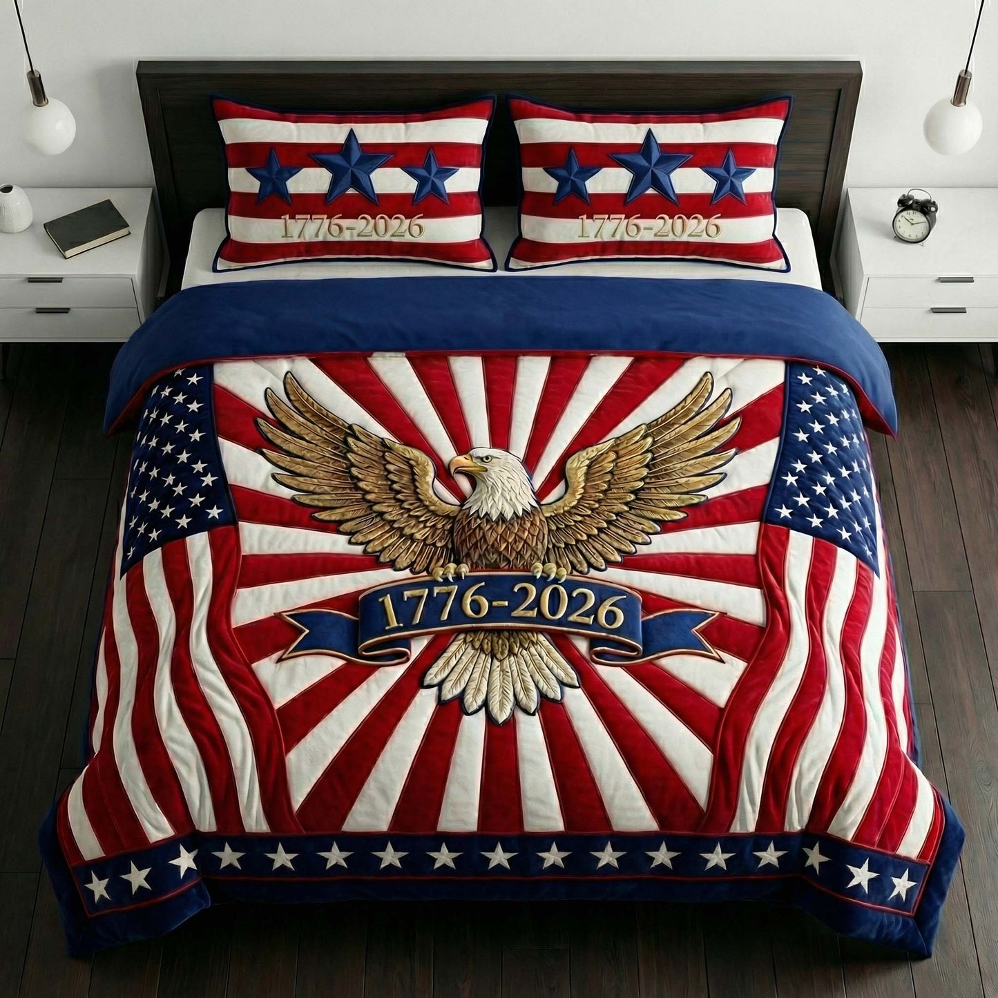 Imperial Eagle 3-Piece Quilted Bedding Set - Single (59" x 70")