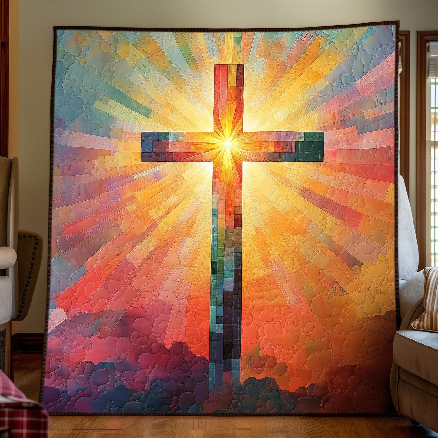 In God Presence Quilted Blanket - Throw (55" x 60")