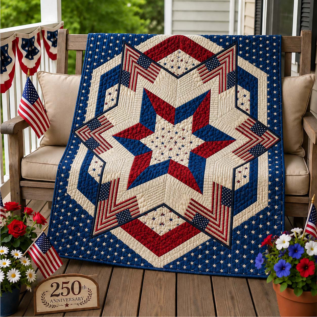 Independence Bloom Quilted Blanket - Baby (30" x 40") - Pack 1