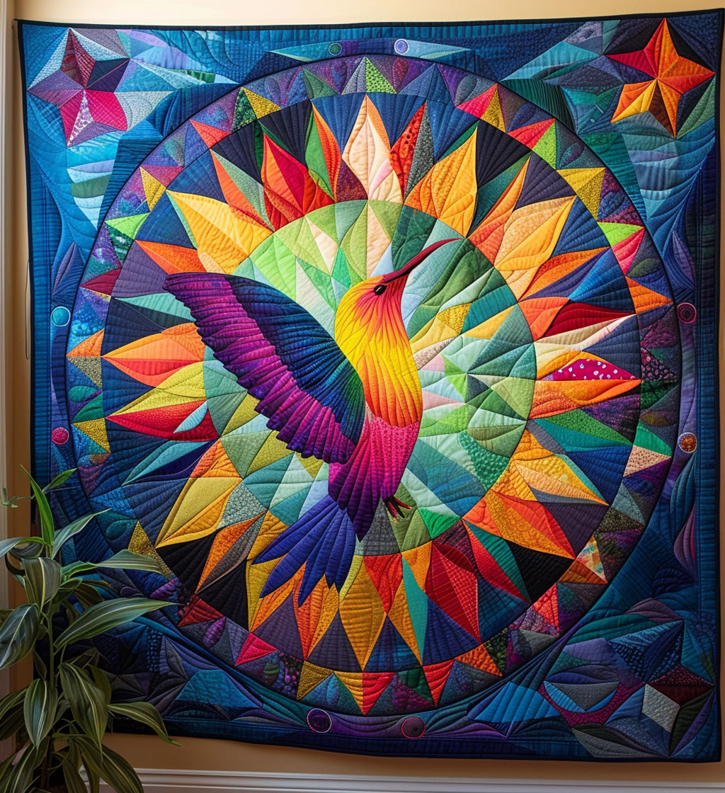 Indigenous Hues Quilted Blanket - Throw (55" x 60")