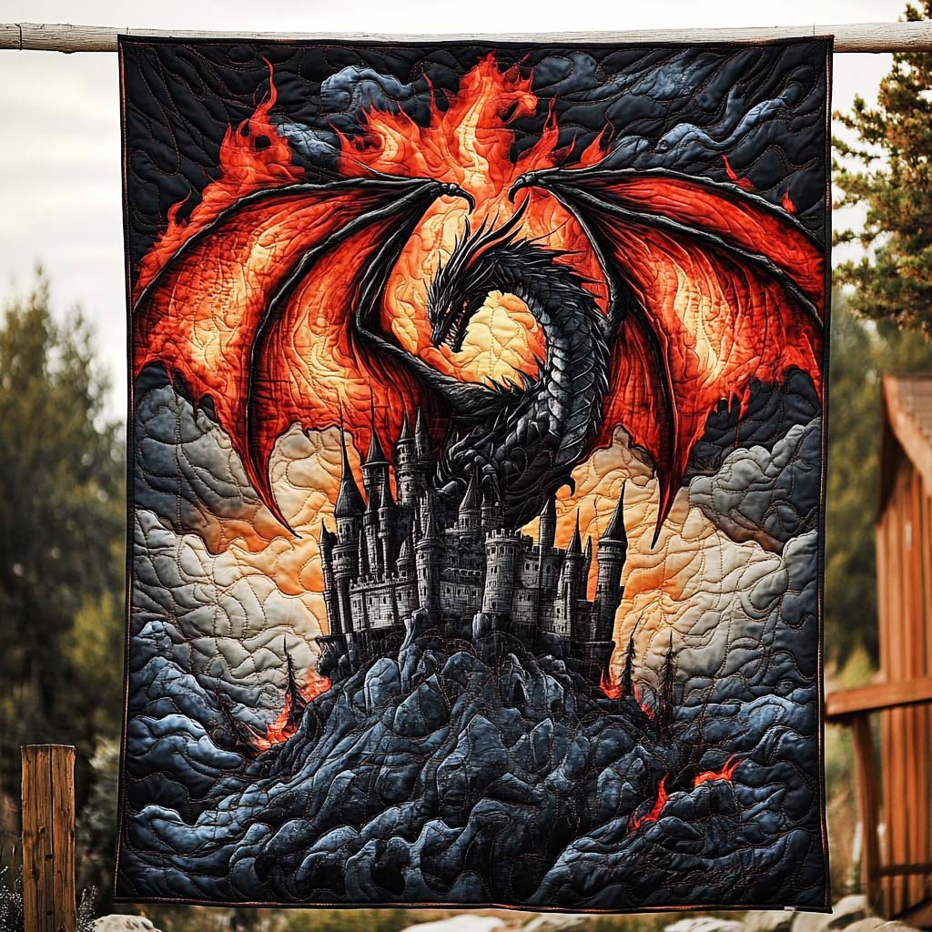 Inferno Guardian Quilted Blanket - Throw (55" x 60")