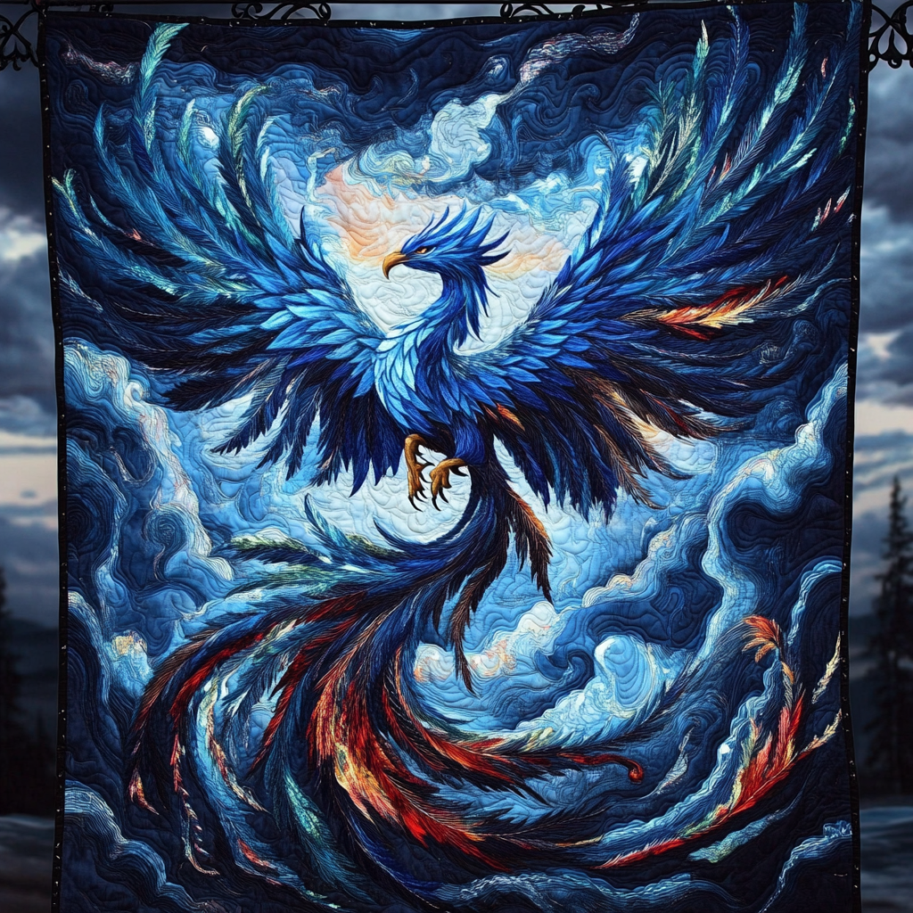 Inferno Wings Quilted Blanket - Throw (55" x 60")