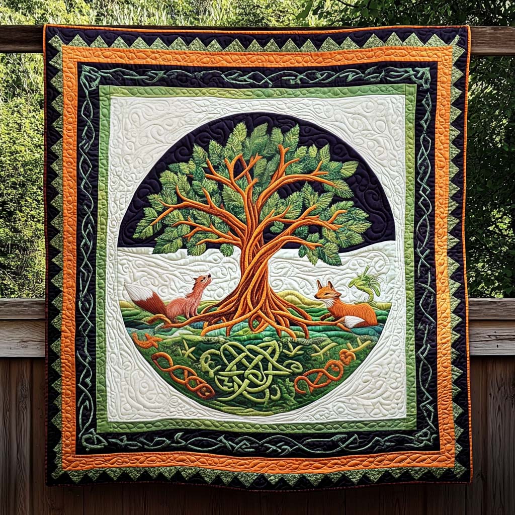 Infinite Roots Quilted Blanket - Throw (55" x 60")
