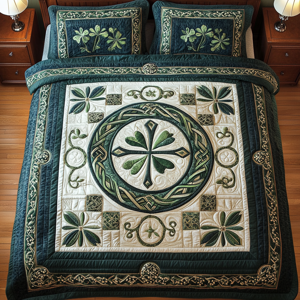 Irish Heritage 3-Piece Quilted Bedding Set - Single (59" x 70")