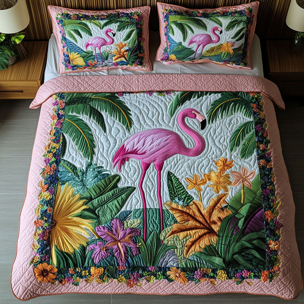 Island Grace 3-Piece Quilted Bedding Set - Single (59" x 70")