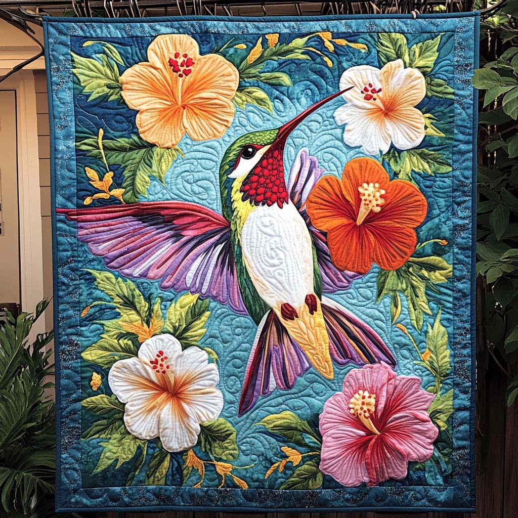 Island Wings Quilted Blanket - Throw (55" x 60")