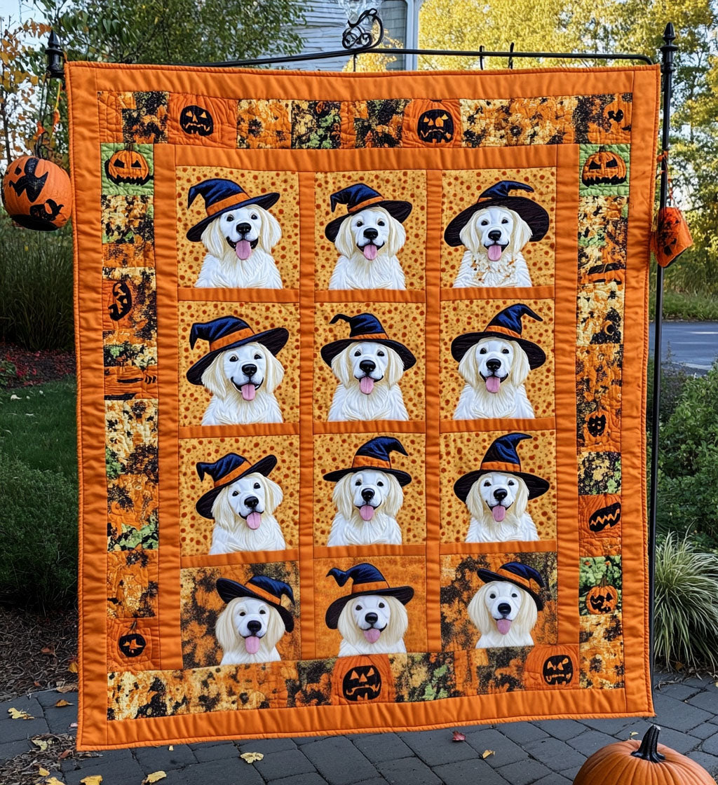 Ivory Retriever Quilted Blanket - Throw (55" x 60")