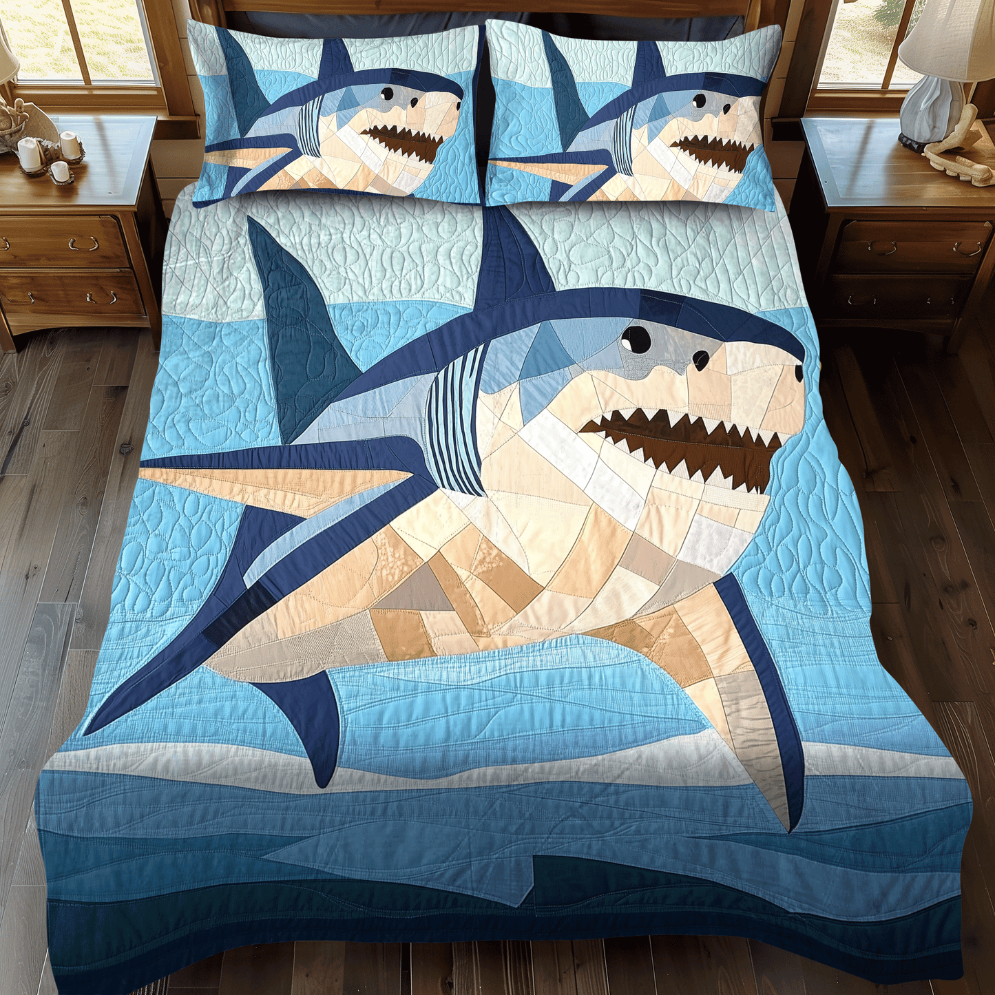 Jaw Quilted Bedding Set - Single (59" x 70")