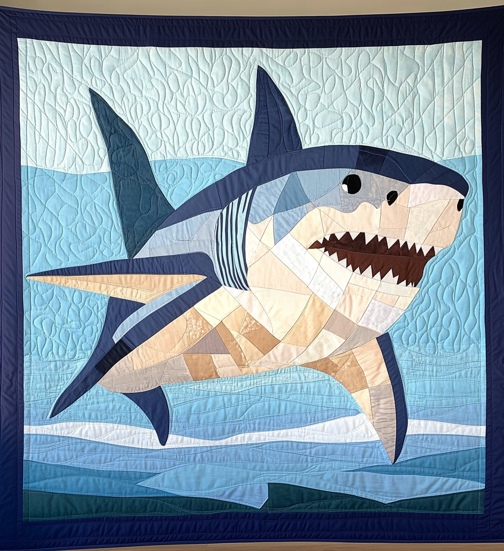 Jaw Quilted Blanket - Throw (55" x 60")