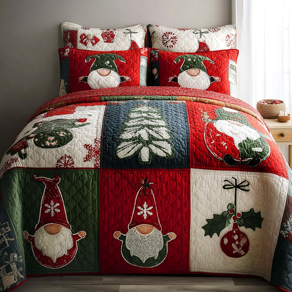 Jingle Beard 3-Piece Quilted Bedding Set - Single (59" x 70")