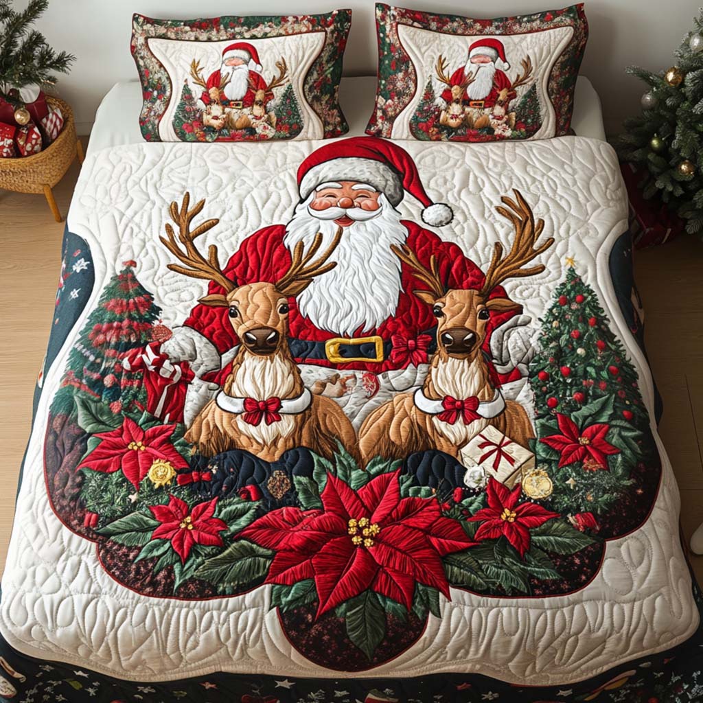 Jolly Companions 3-Piece Quilted Bedding Set - Single (59" x 70")
