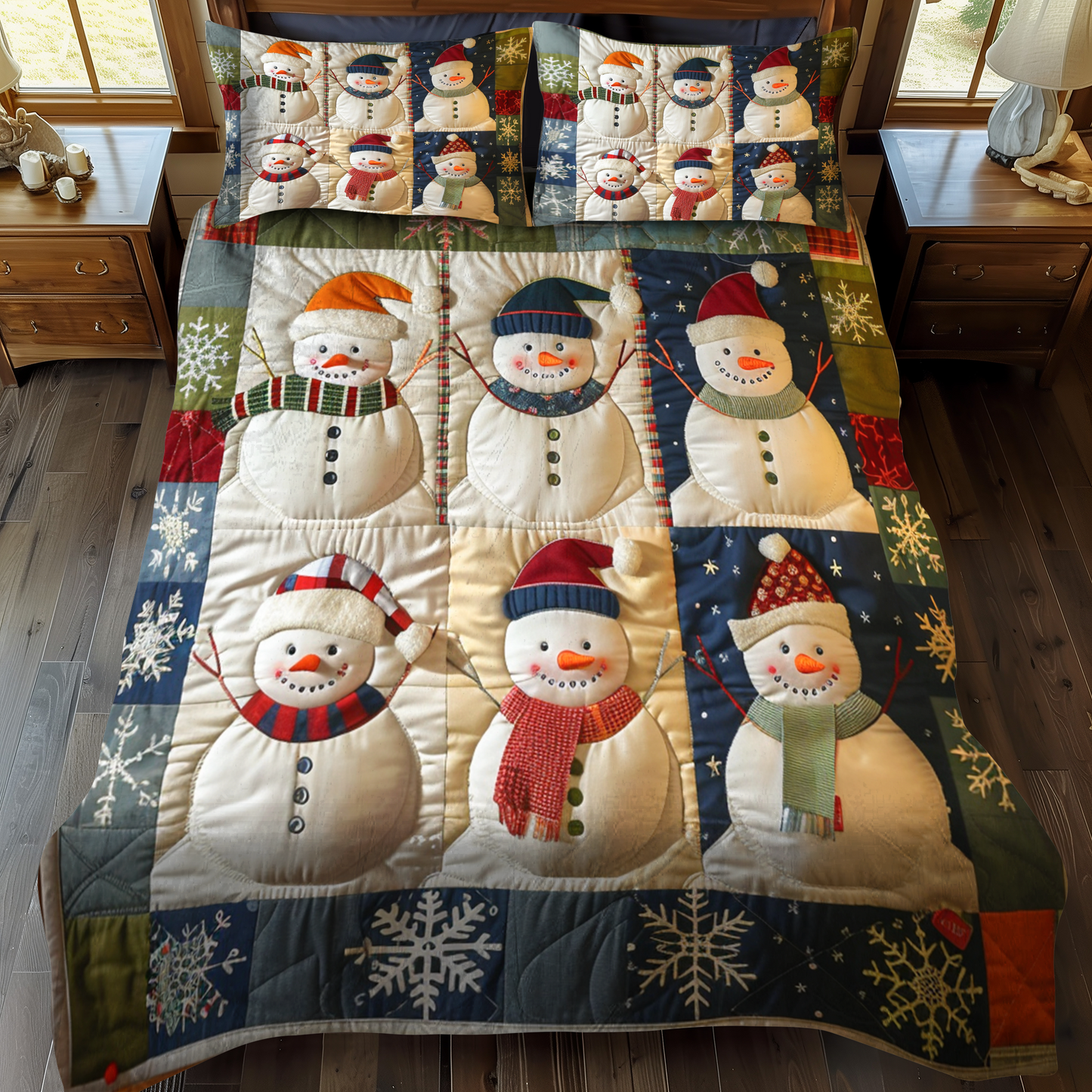 Jolly Gnomes 3-Piece Quilted Bedding Set - Single (59" x 70")