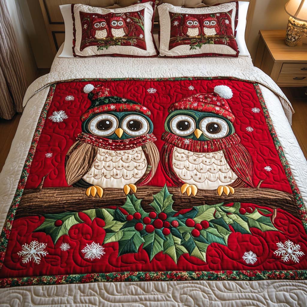 Jolly Pair 3-Piece Quilted Bedding Set - Single (59" x 70")