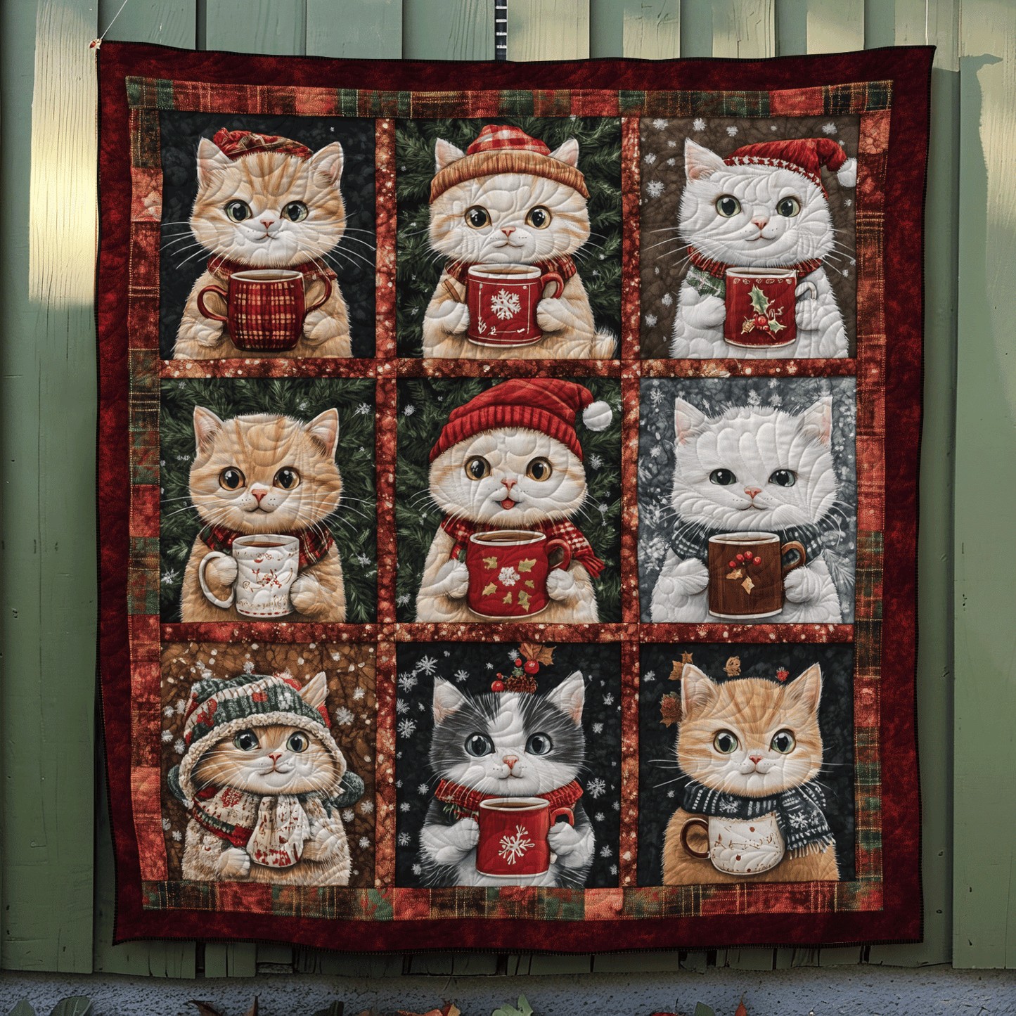 Jolly Cats Quilted Blanket - Throw (55" x 60")