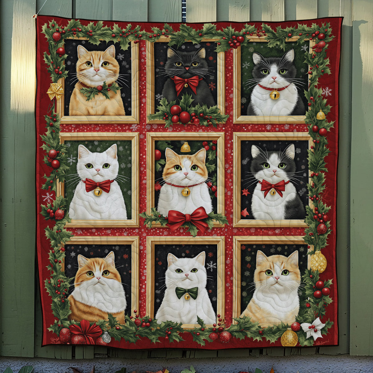 Jolly Cats Quilted Blanket - Throw (55" x 60")