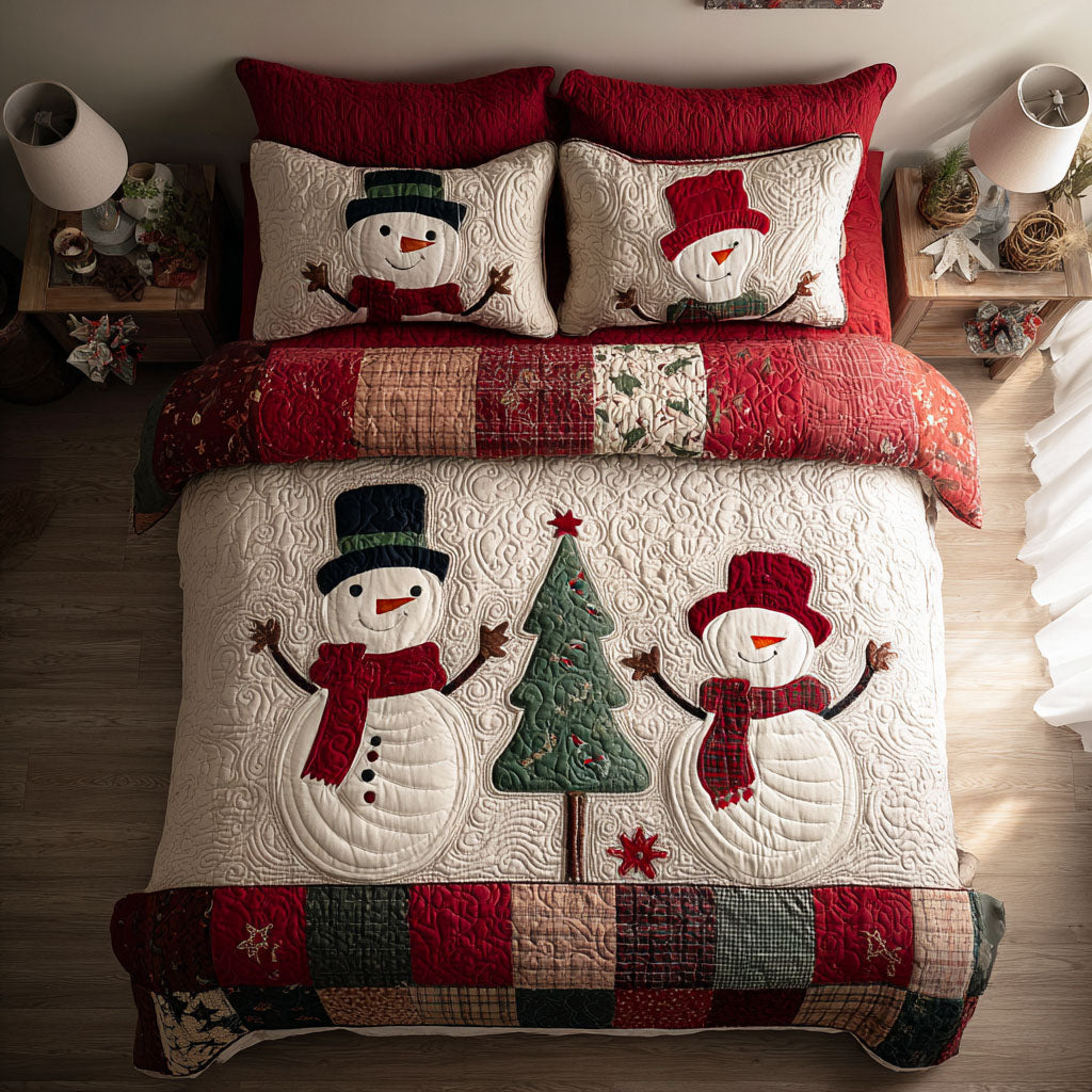 Jolly Frost 3-Piece Quilted Bedding Set - Single (59" x 70")