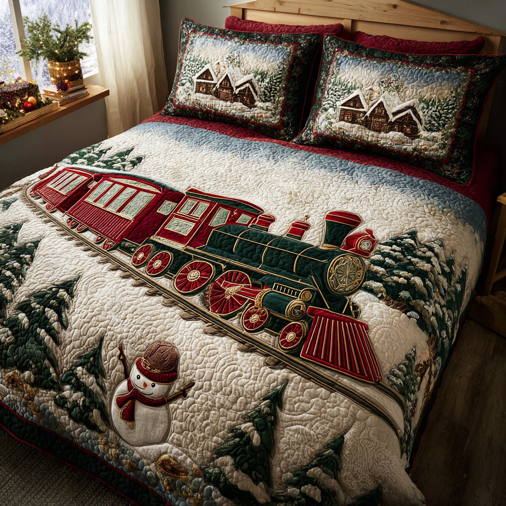 Jolly Journey 3-Piece Quilted Bedding Set - Single (59" x 70")