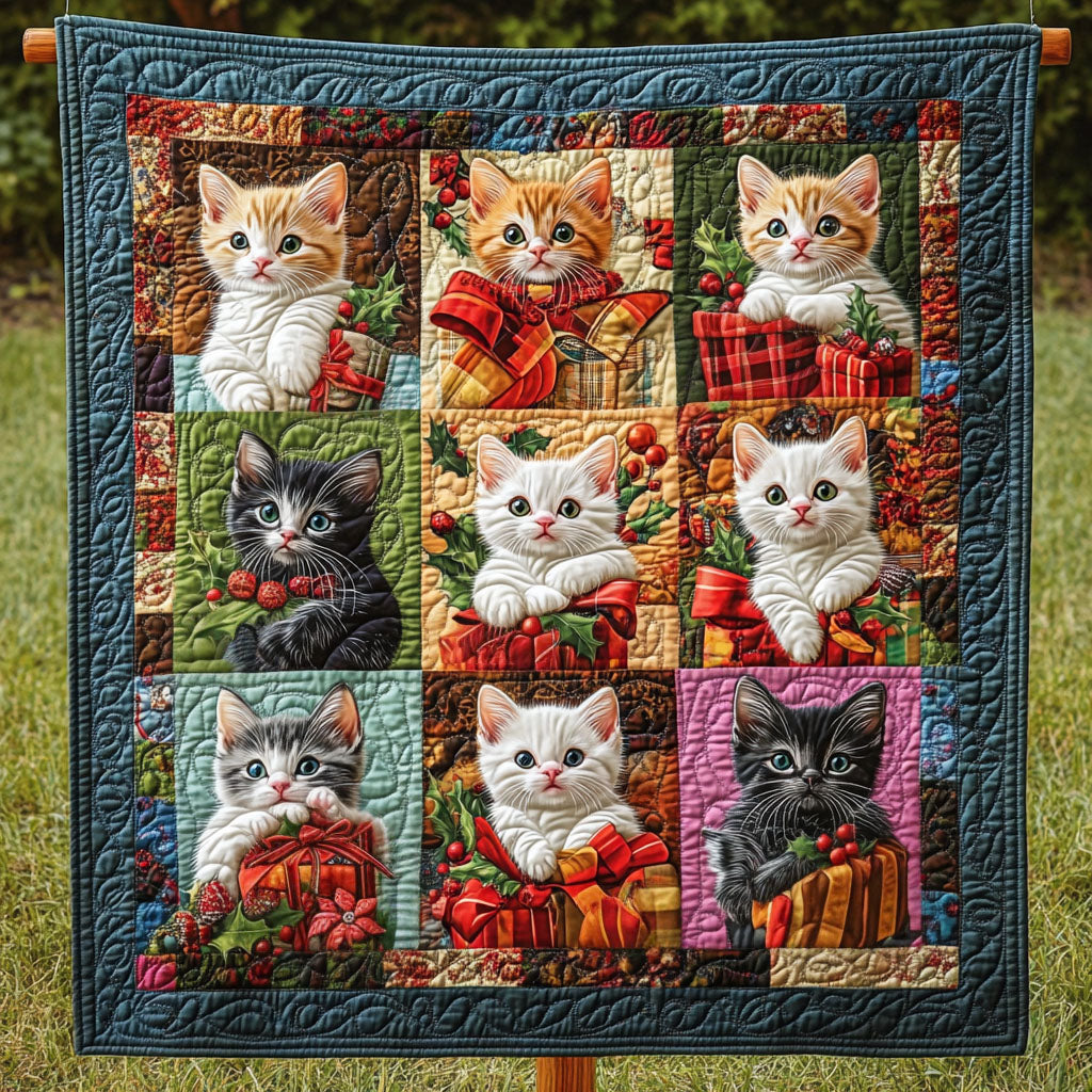 Jolly Kittens Quilted Blanket - Throw (55" x 60")