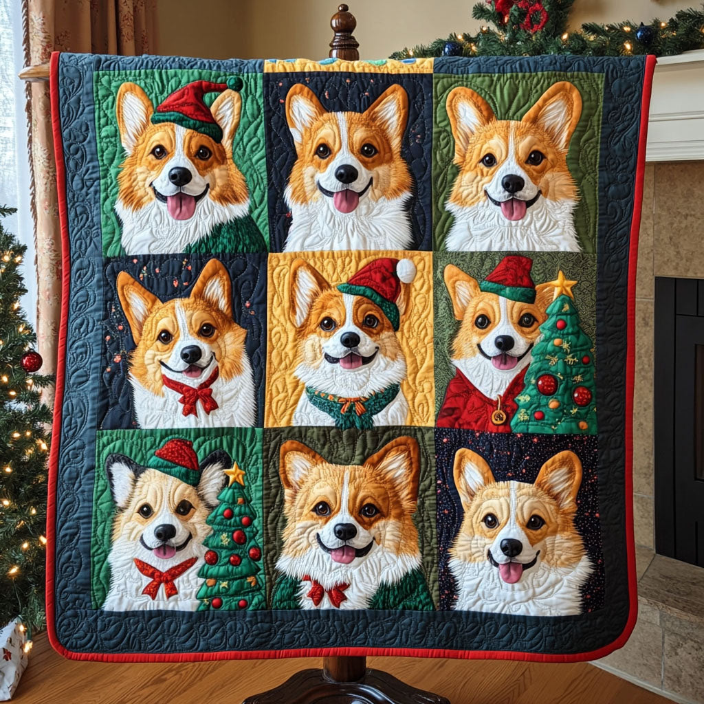 Jolly Paws Gathering Quilted Blanket - Throw (55" x 60")