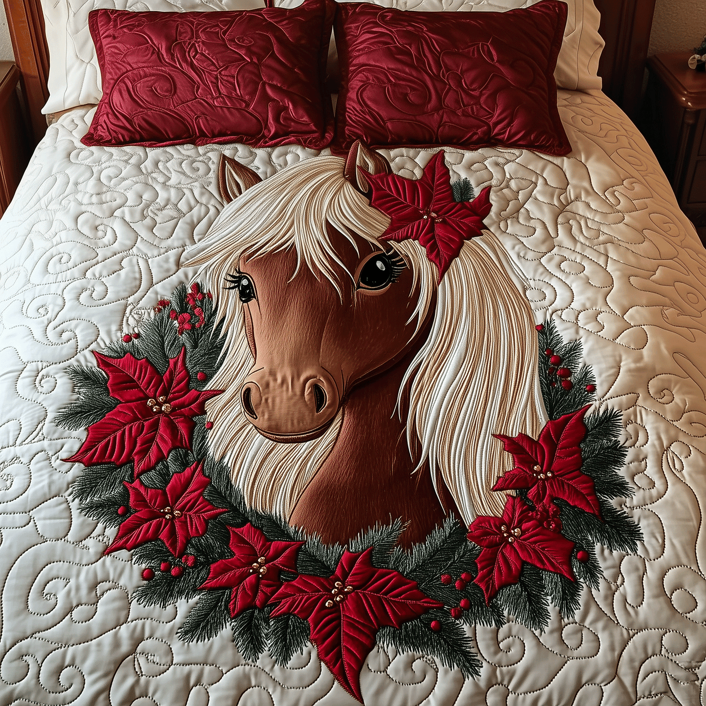 Jolly Pony 3-Piece Quilted Bedding Set - Single (59" x 70")
