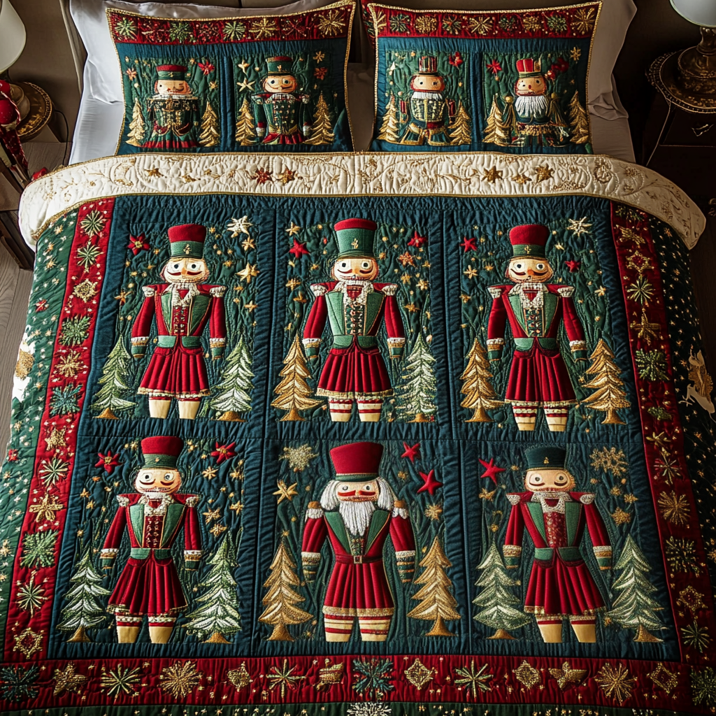 Jolly Soldiers 3-Piece Quilted Bedding Set - Single (59" x 70")