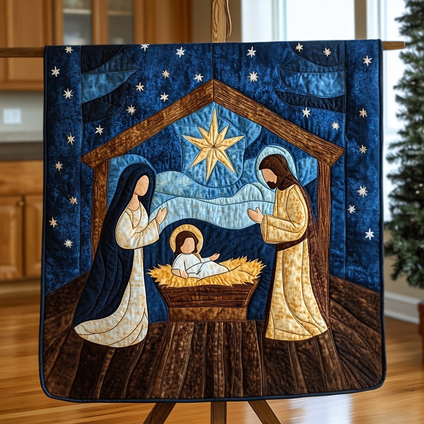 Journey to Bethlehem Quilted Blanket - Throw (55" x 60")
