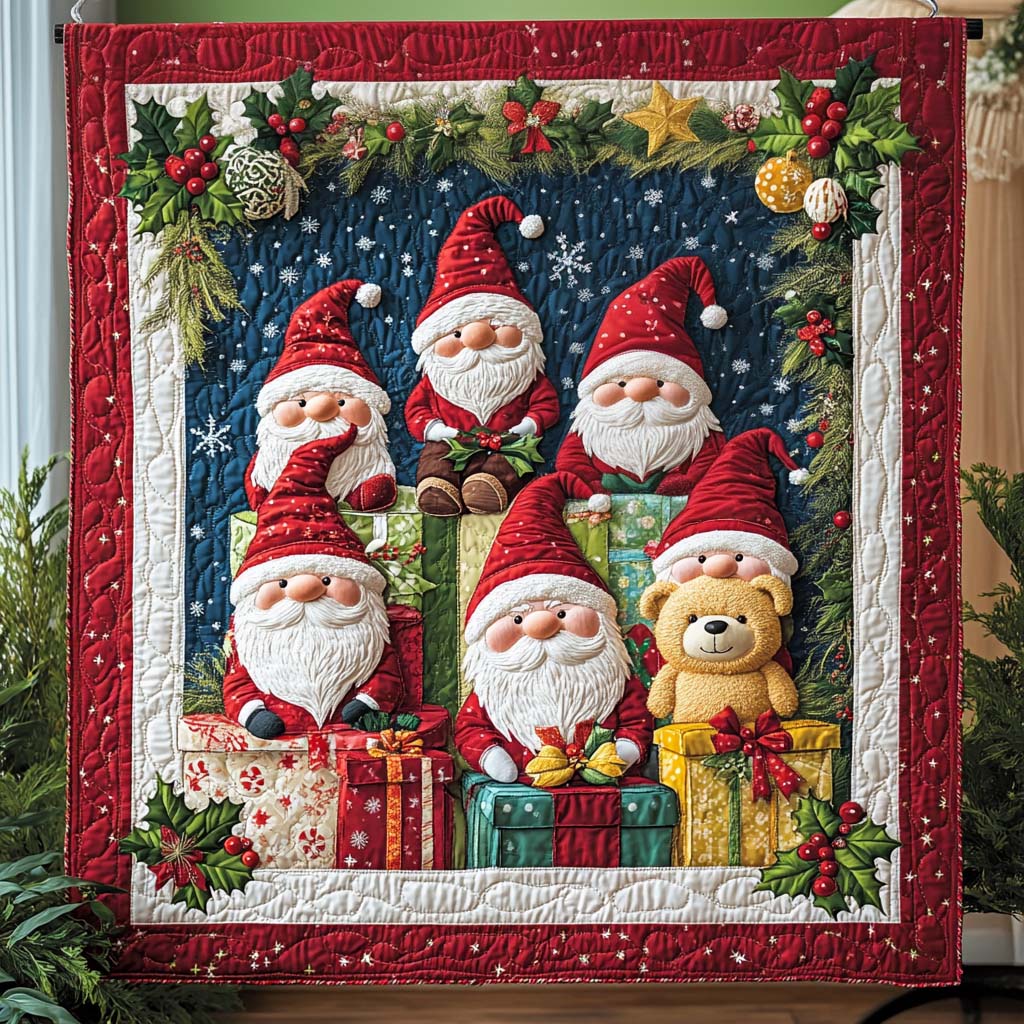 Joyful Gift Givers Quilted Blanket - Throw (55" x 60")