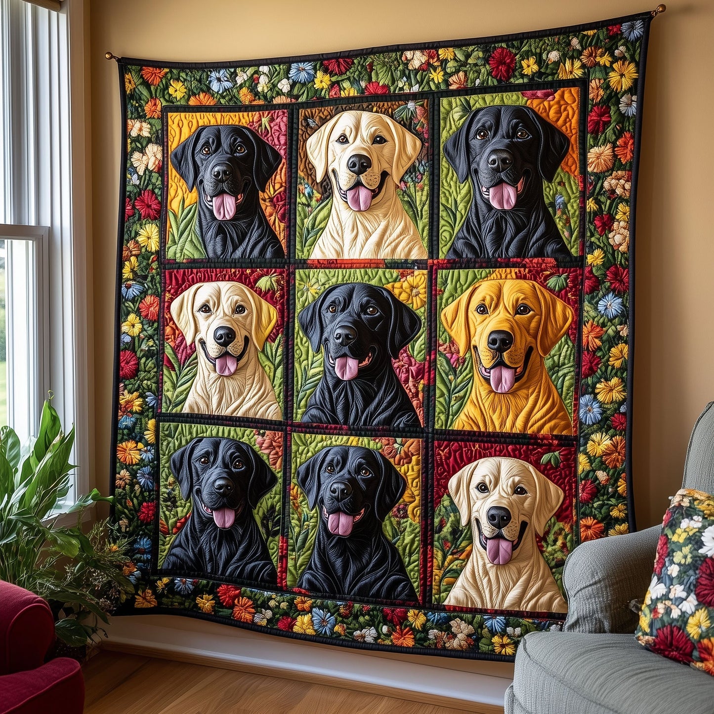 Joyful Journey Quilted Blanket - Throw (55" x 60")