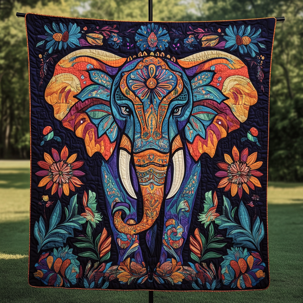 Jungle Jewel Quilted Blanket - Throw (55" x 60")