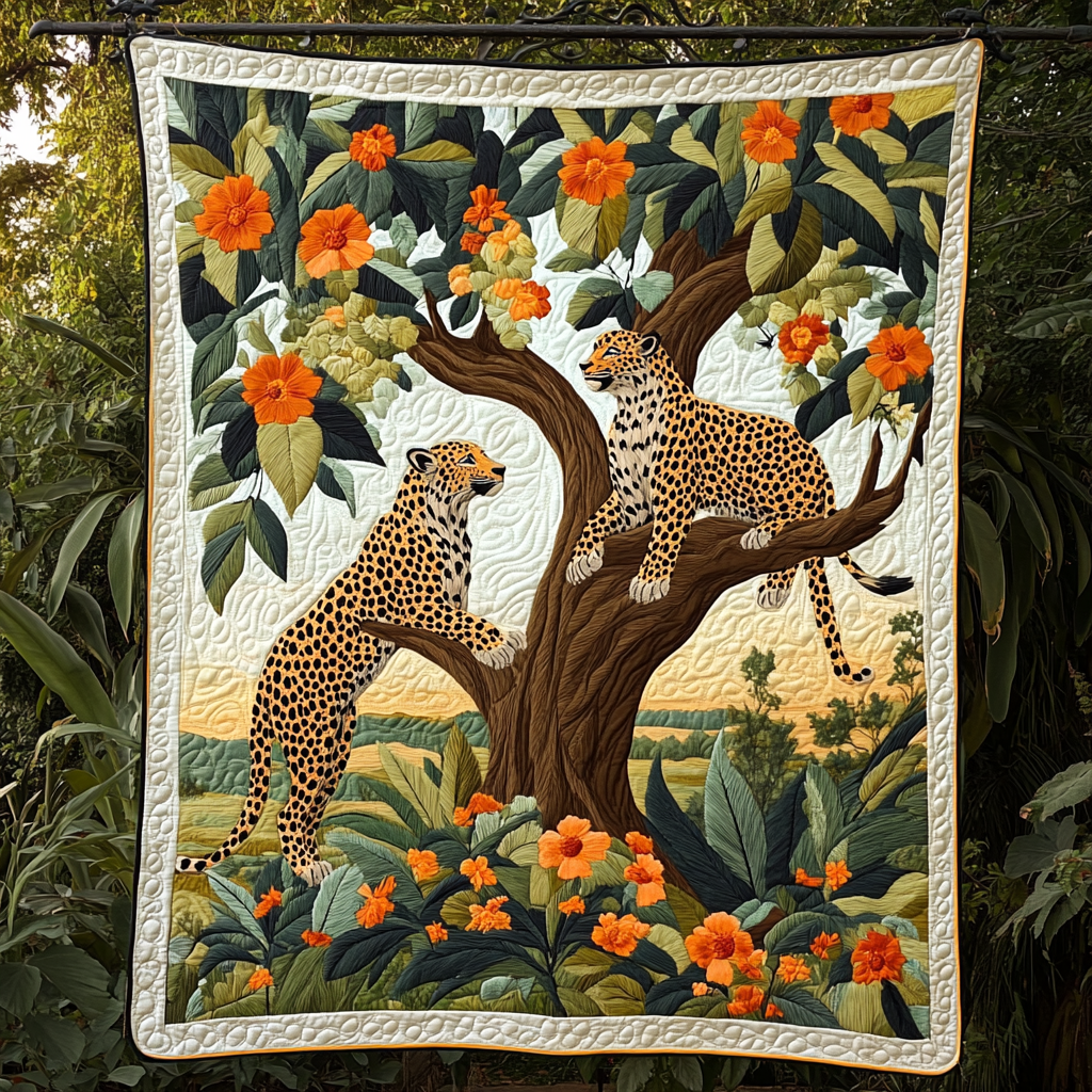 Jungle Majesty Quilted Blanket - Throw (55" x 60")