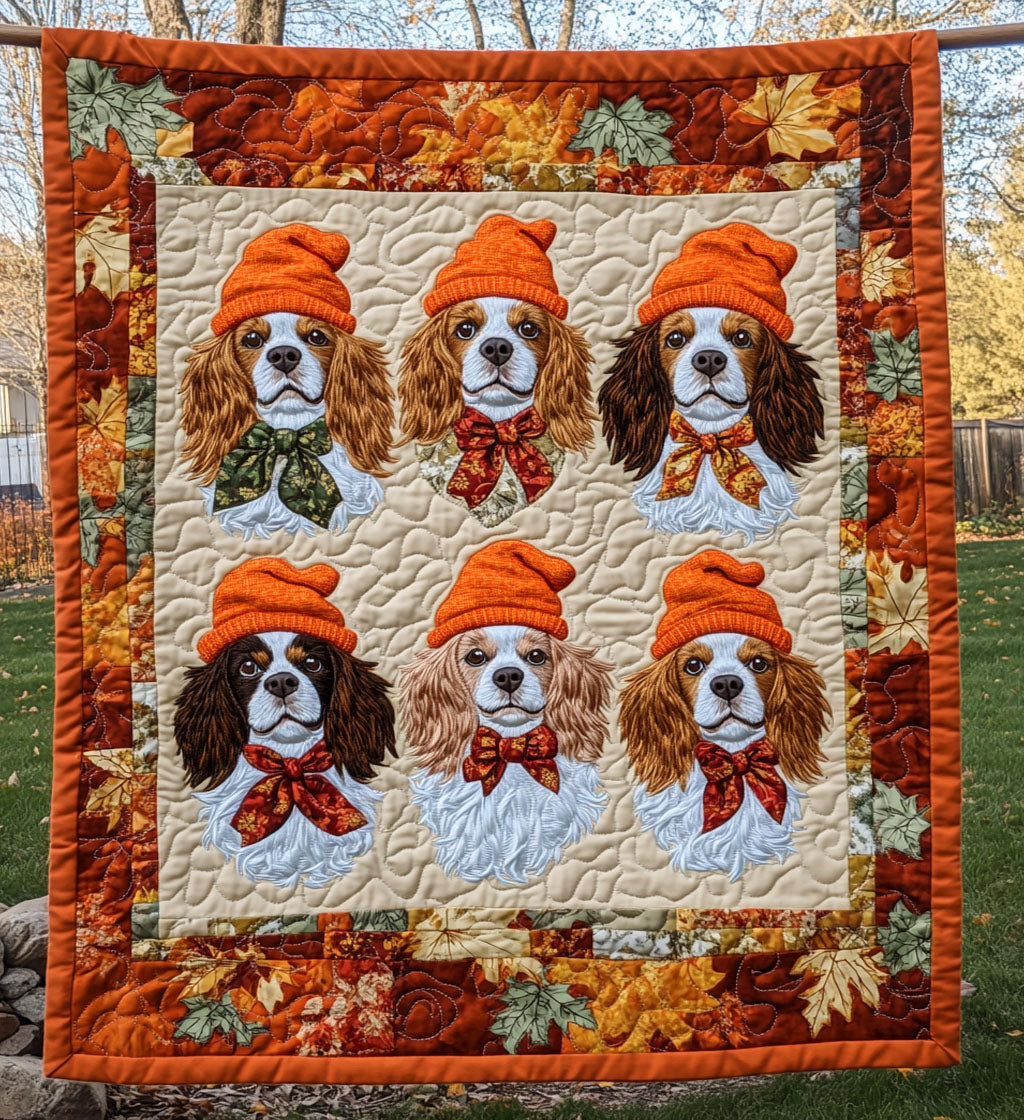 King Charles Delight Quilted Blanket - Throw (55" x 60")