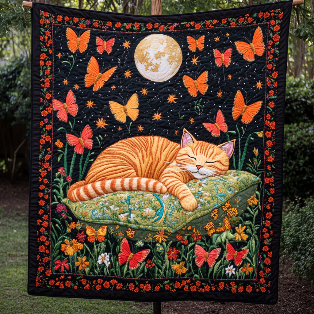 Kitty Dreams Quilted Blanket - Throw (55" x 60")