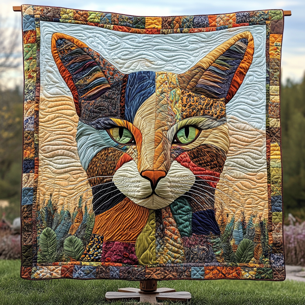 Kitty Dreams Quilted Blanket - Throw (55" x 60")