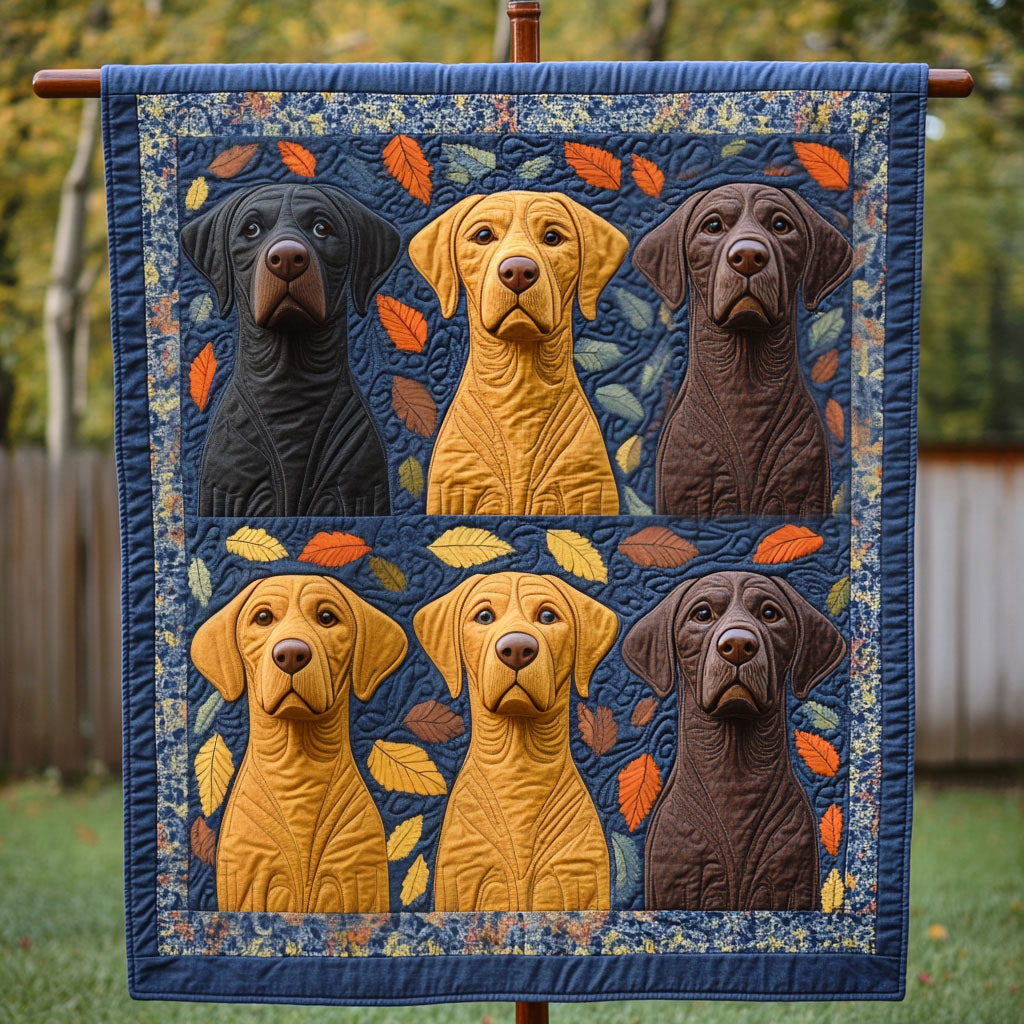 Lab Family Quilted Blanket - Throw (55" x 60")