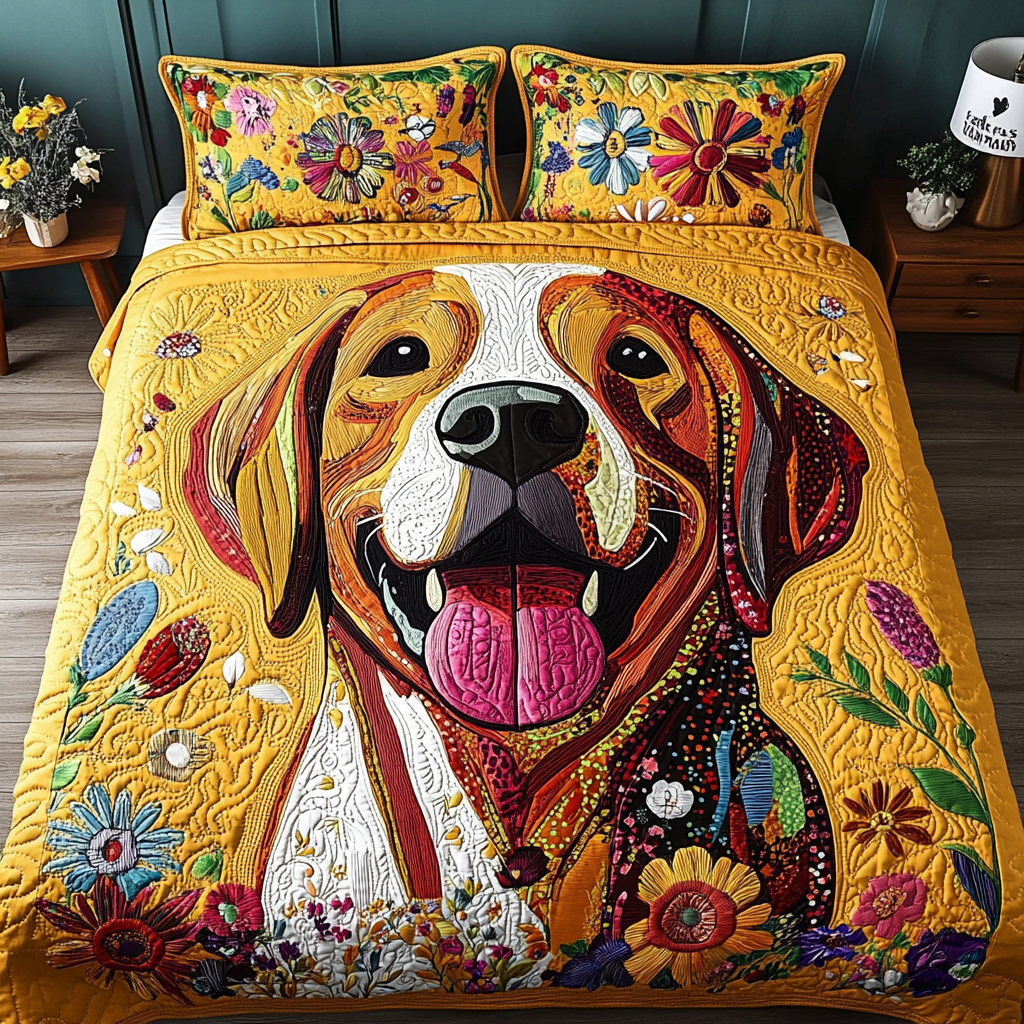 Lab Buddy 3-Piece Quilted Bedding Set - Single (59" x 70")