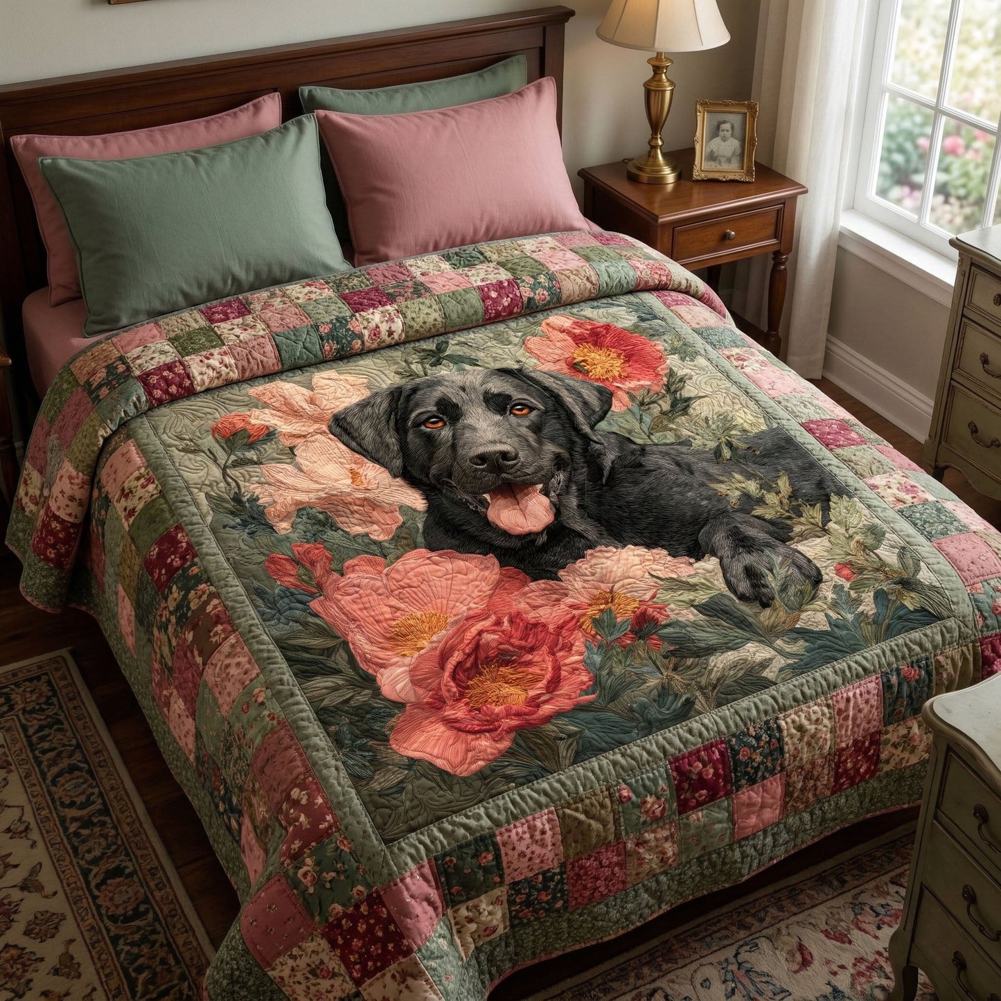 Labrador Blossom Dream Quilted Blanket - Baby (30" x 40") - Pack 1