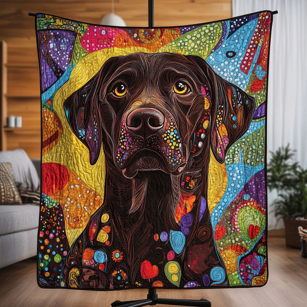 Labrador Delight Quilted Blanket - Throw (55" x 60")
