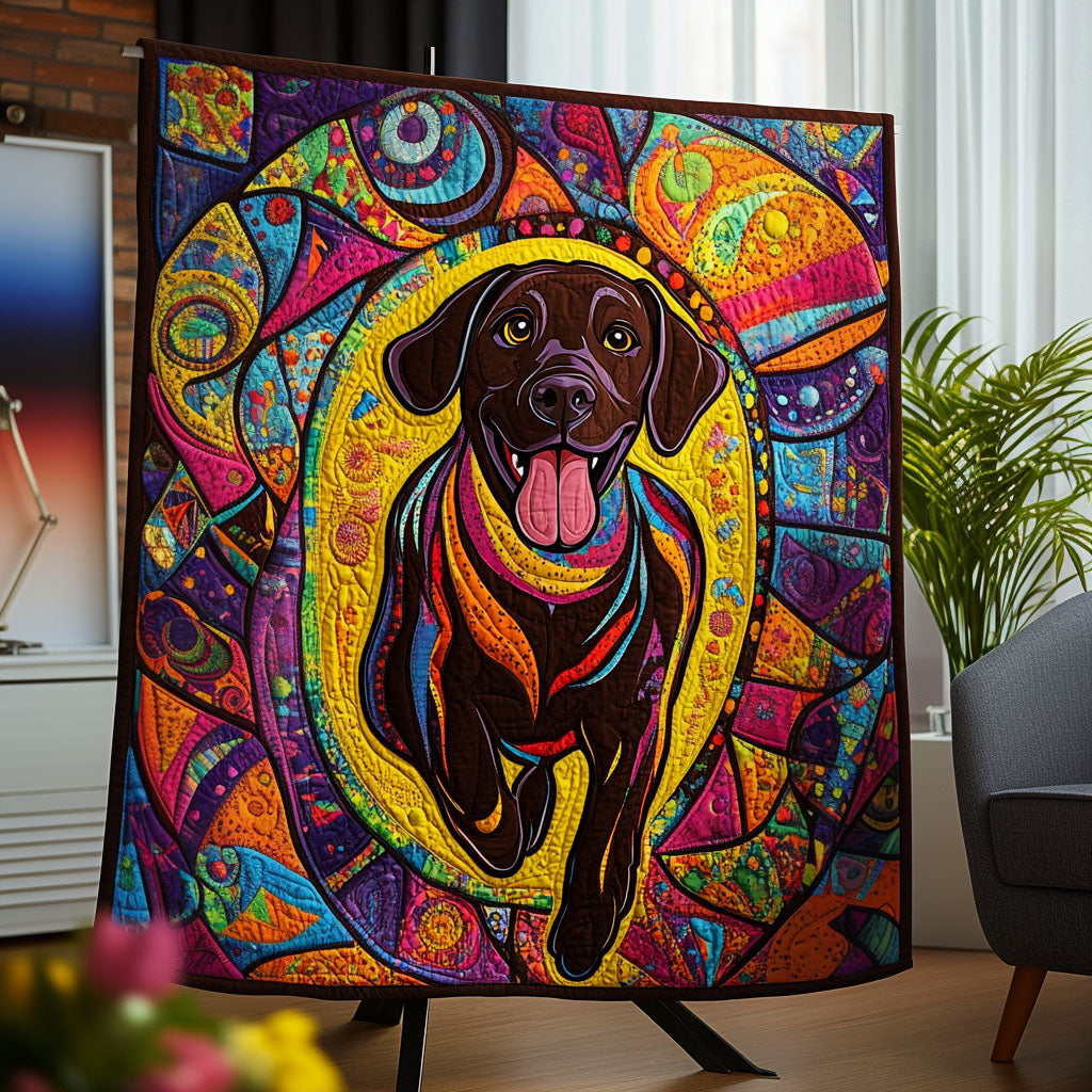 Labrador Elegance Quilted Blanket - Throw (55" x 60")