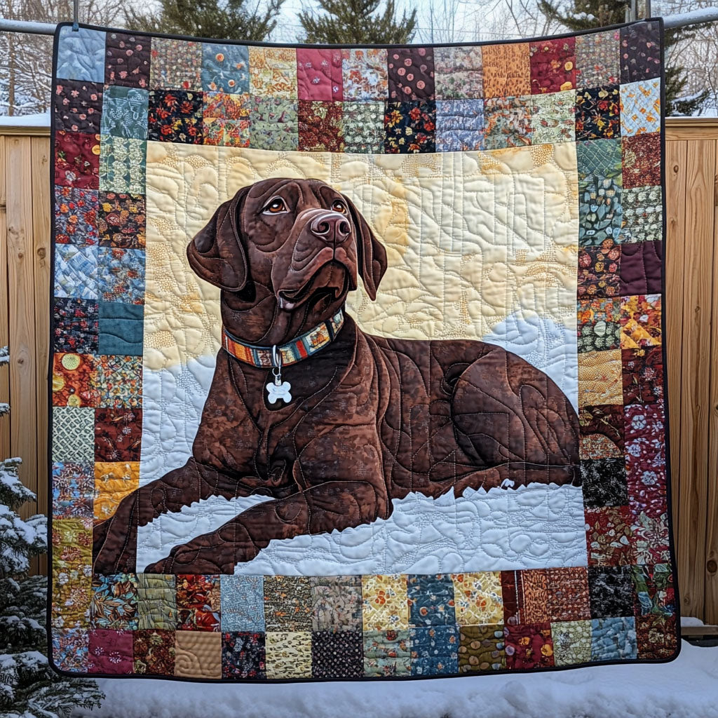 Labrador Joy Quilted Blanket - Throw (55" x 60")