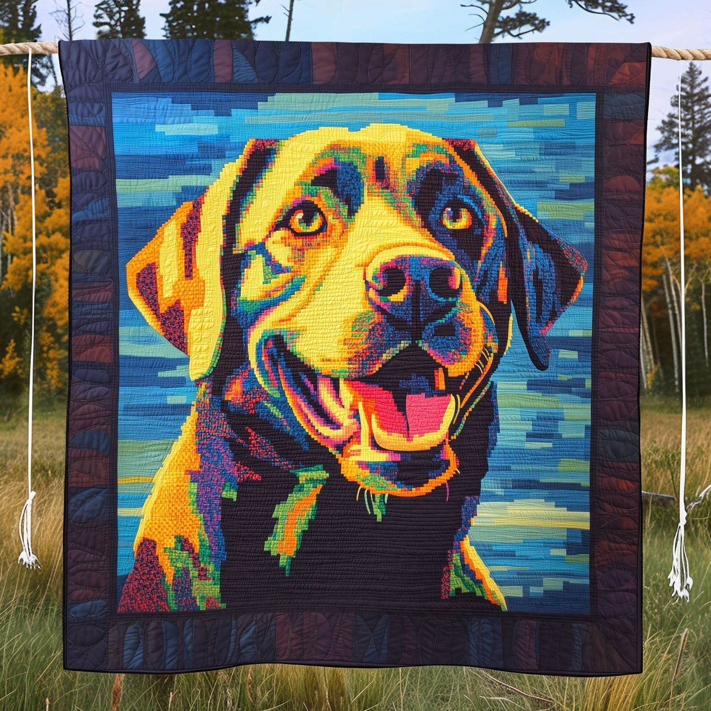 Labrador Spirit Quilted Blanket - Throw (55" x 60")
