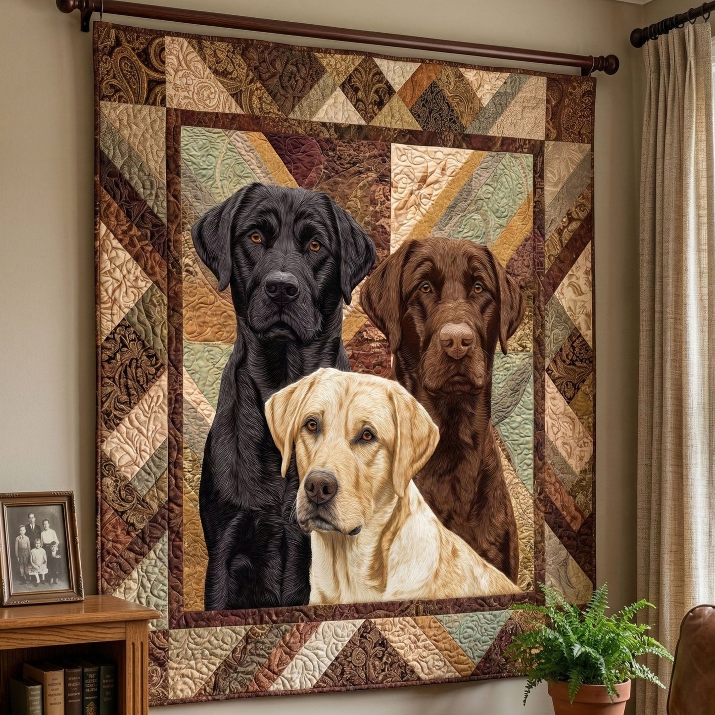 Labrador Starry Night Quilted Blanket - Baby (30" x 40") - Pack 1